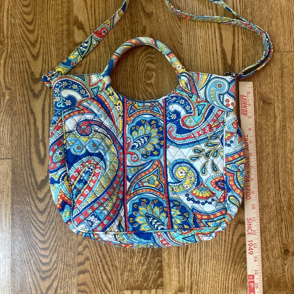 Retired Vera Bradley vintage Marina Paisley tote bag quilted cotton cross body - Picture 13 of 14